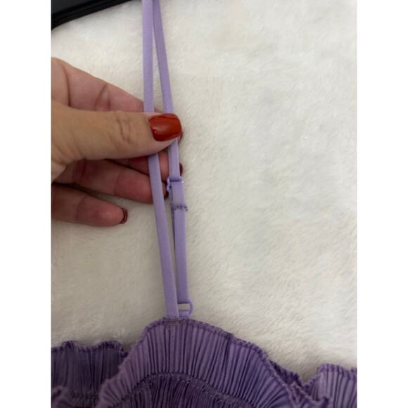 Madewell Pleated Cami Top S Flowy Beachy Relaxed Stripe - Picture 3 of 8